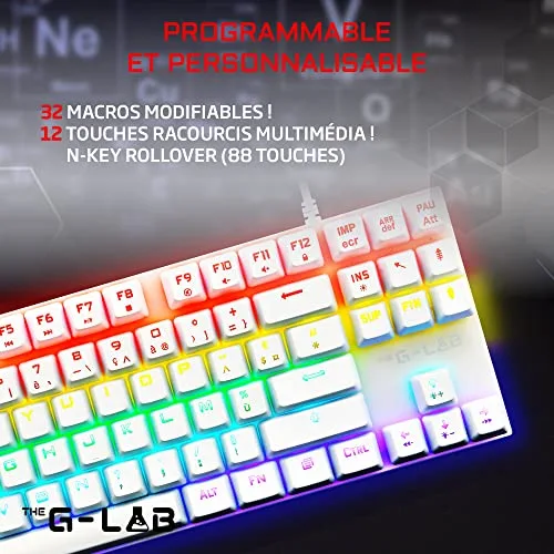 The G-Lab Keyz Mercury TKL Mécanique Switch Rouge AZERTY - vue 4