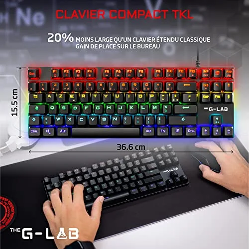 The G-Lab Keyz Mercury TKL Mécanique Switch Rouge AZERTY - vue 5