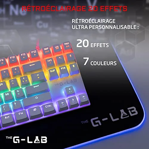 The G-Lab Keyz Mercury TKL Mécanique Switch Rouge AZERTY - vue 6