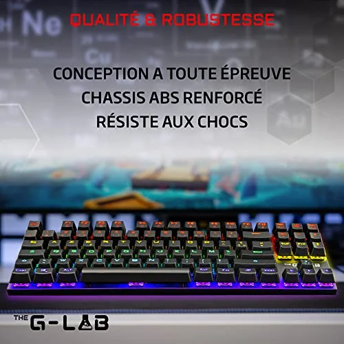 The G-Lab Keyz Mercury TKL Mécanique Switch Rouge AZERTY - vue 7