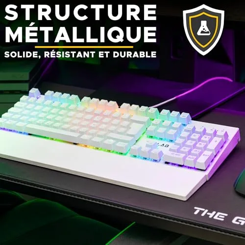 The G-Lab KEYZ RUBIDIUM Mécanique Switch Rouge RGB AZERTY - vue 7