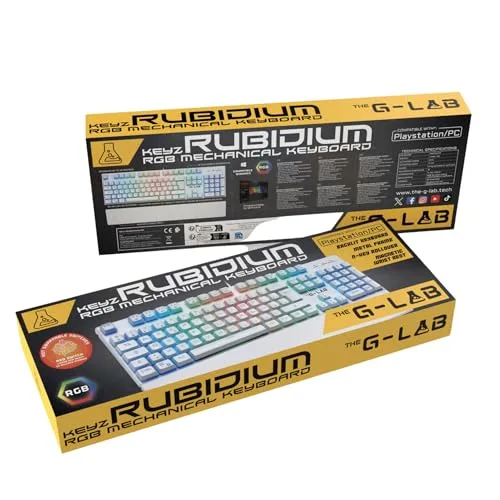 The G-Lab KEYZ RUBIDIUM Mécanique Switch Rouge RGB AZERTY - vue 8
