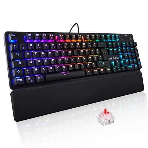 The G-Lab KEYZ RUBIDIUM Mécanique Switch Rouge RGB AZERTY