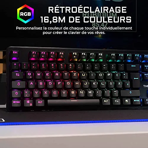 The G-Lab KEYZ RUBIDIUM Mécanique Switch Rouge RGB AZERTY - vue 3