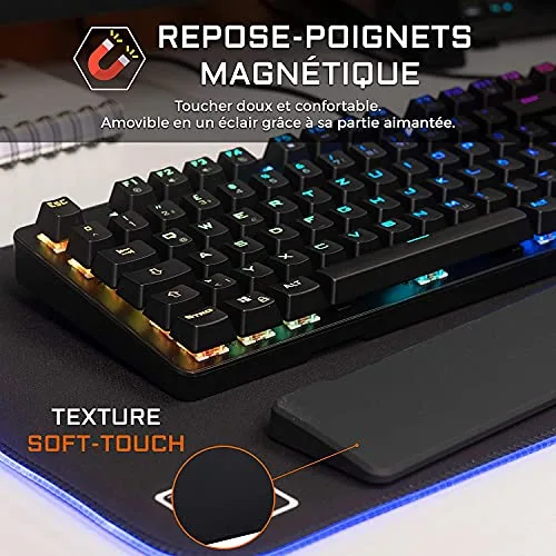 The G-Lab KEYZ RUBIDIUM Mécanique Switch Rouge RGB AZERTY - vue 4