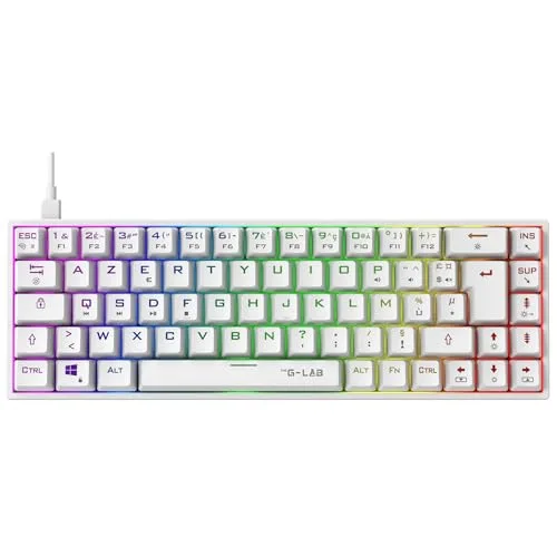 The G-Lab KEYZ TITAN Mécanique Switch Rouge RGB Blanc Filaire - vue 2