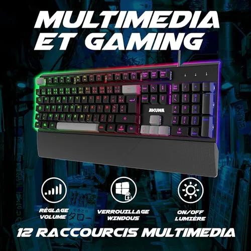 AKUMA Shonen K02 RGB Membrane AZERTY - vue 4