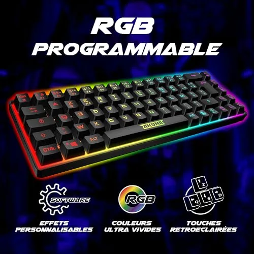 AKUMA Shonen T03 65% TKL Membrane RGB AZERTY - vue 4