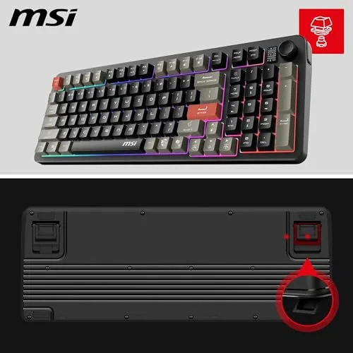 MSI Forge GK110 Clavier Méca-Membrane RGB AZERTY - vue 2