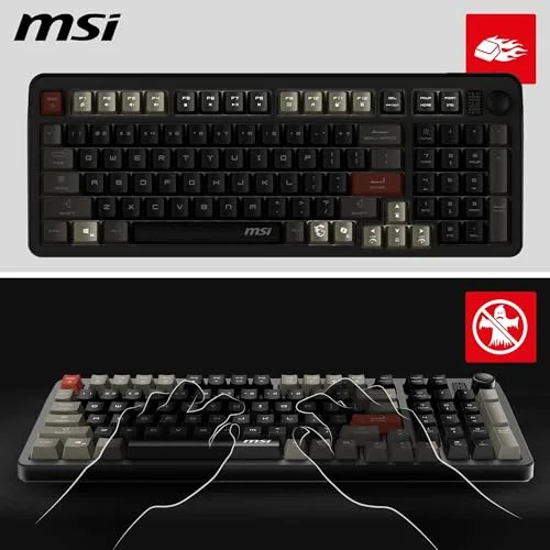 MSI Forge GK110 Clavier Méca-Membrane RGB AZERTY - vue 3