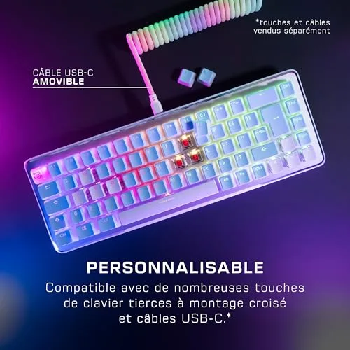Turtle Beach Vulcan II Mini Blanc Optique 65% RGB - vue 8
