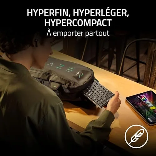 Razer Joro clavier gaming sans fil RGB ultra low-profile - vue 5