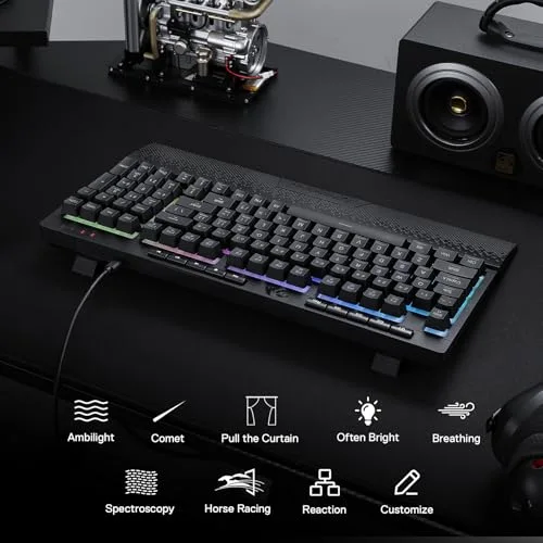 Redragon K515-RGB Shiva 98, membrane RGB - vue 7