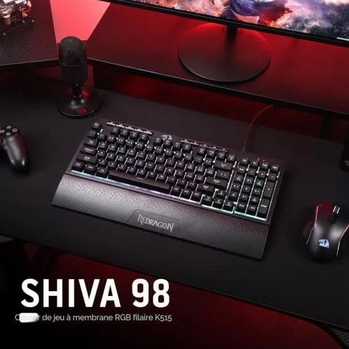 Redragon K515-RGB Shiva 98, membrane RGB - vue 9