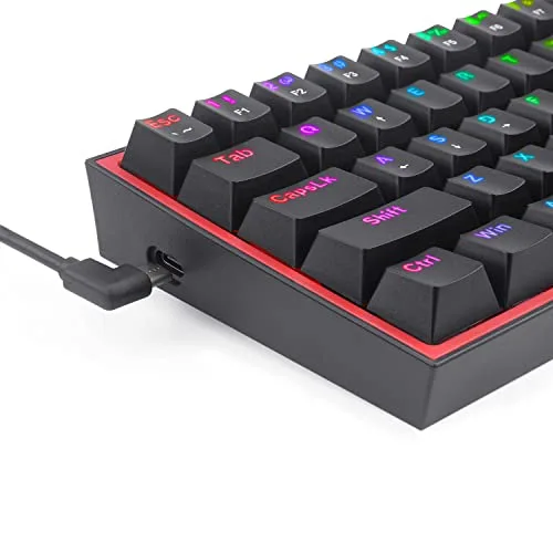 Redragon K617 Fizz 60% RGB Red Switch - vue 3