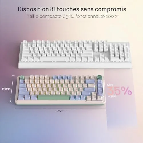 Redragon K673 PRO 75% sans fil RGB - vue 3