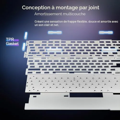 Redragon K673 PRO 75% RGB Red Switches - vue 4