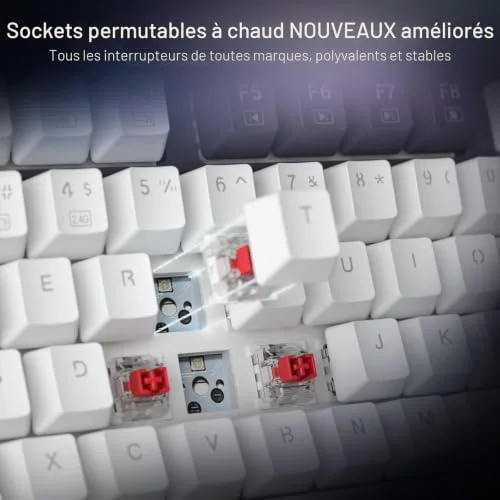 Redragon K673 PRO 75% RGB Red Switches - vue 6