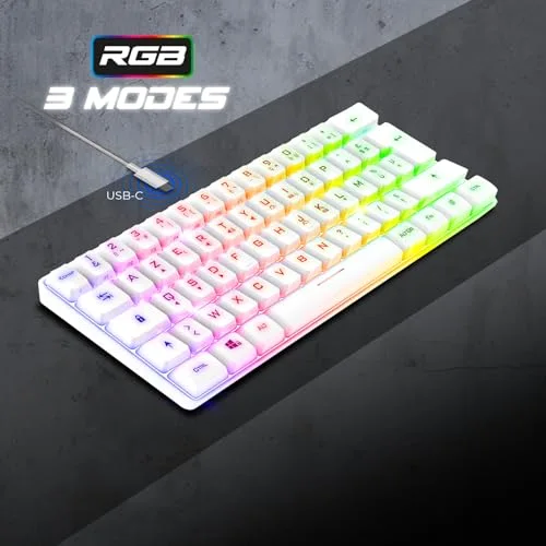Spirit of Gamer PRO-K2 ARTIC Semi-mécanique RGB AZERTY 60% - vue 5
