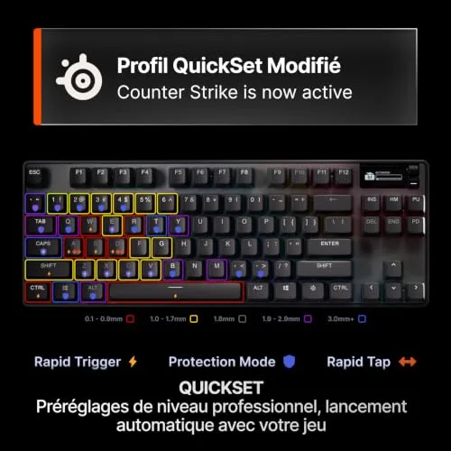 SteelSeries Apex Pro TKL Gen 3 Filaire RGB OmniPoint 3.0 - vue 3