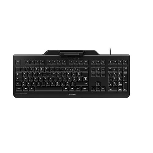 Cherry KC 1000 SC Clavier mécanique AZERTY avec lecteur carte à puce