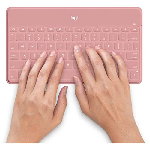 Logitech Keys-To-Go Rose Blush QWERTZ Bluetooth - vue 4