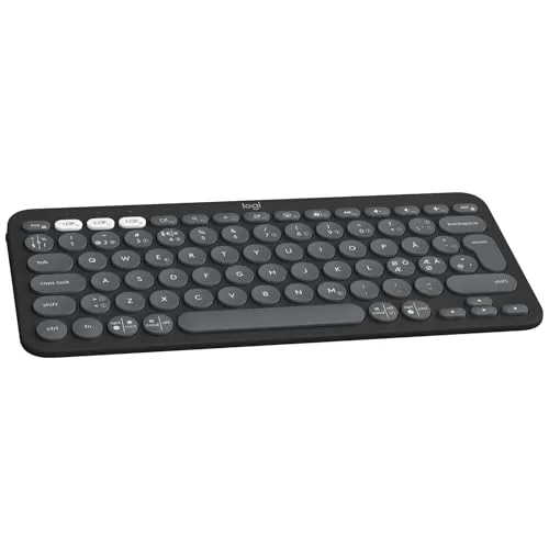 Logitech Pebble Keys 2 K380s Bluetooth Graphite Pan Nordic - vue 3