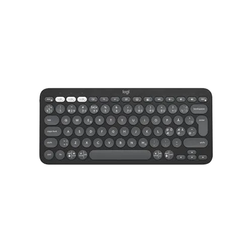 Logitech Pebble Keys 2 K380s Bluetooth Graphite Pan Nordic - vue 6