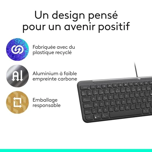 Logitech Signature Slim Wired K620 for Business AZERTY USB-C - vue 8