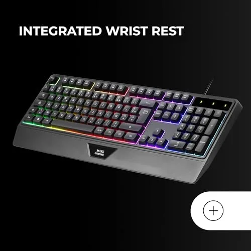 Mars Gaming MK124 clavier ergonomique H-Mech FRGB AZERTY - vue 3