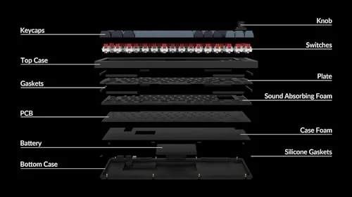 Keychron Q2 Pro 65% RGB Hot-Swap Red - vue 3