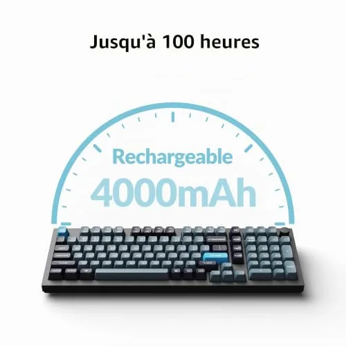 Keychron Q5 Pro Red 96% RGB Hot-Swap Bluetooth - vue 6