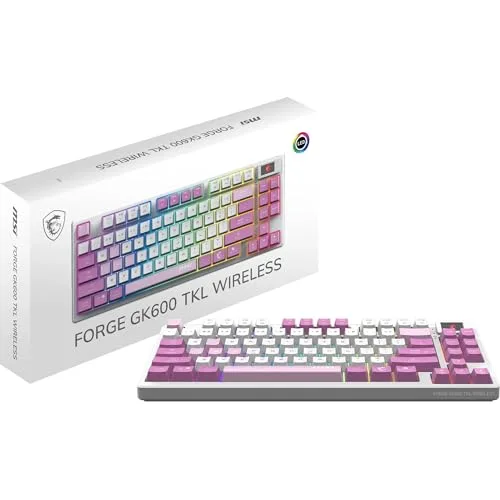 MSI FORGE GK600 TKL Wireless Violet Mécanique Linéaire RGB