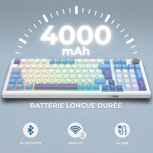 The G-Lab Keyz Elite 400 WB Triple Mode AZERTY RGB - vue 4