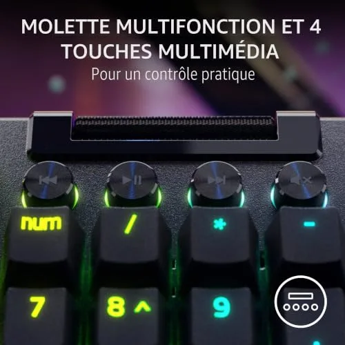 Razer BlackWidow V4 Pro Yellow FR - vue 8