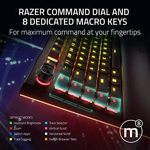 Razer BlackWidow V4 Pro clavier mécanique AZERTY RGB - vue 4