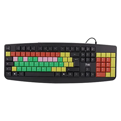 T'NB KID Clavier d'apprentissage filaire AZERTY coloré