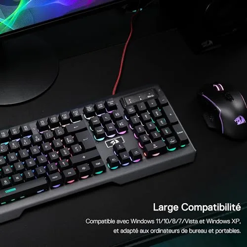 Redragon Centaur K506 clavier gaming AZERTY filaire - vue 6