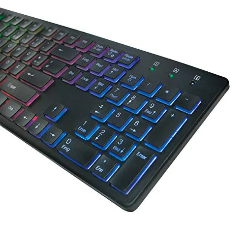 LogiLink ID0138 Clavier Filaire USB Rétroéclairé LED Allemand Noir - vue 4