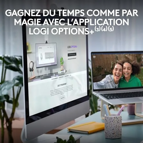 Logitech Signature Slim K950 AZERTY Blanc cassé sans fil - vue 4
