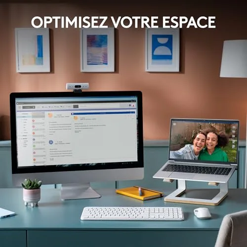 Logitech Signature Slim K950 AZERTY Blanc cassé sans fil - vue 5