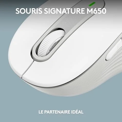 Logitech Signature Slim K950 AZERTY Blanc cassé sans fil - vue 7