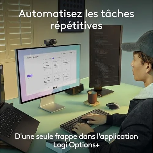 Logitech MX Keys S pour Mac AZERTY Gris Pâle sans fil - vue 4