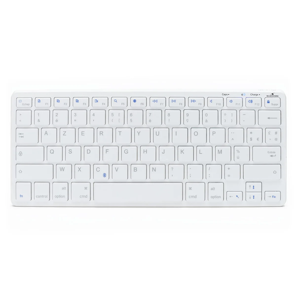 Bluestork KB-Mini Mac R Blanc AZERTY Sans Fil Rechargeable