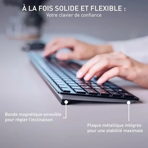 Cherry KW 9100 SLIM AZERTY sans fil Bluetooth 2.4 GHz - vue 6