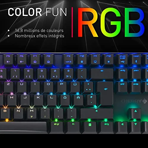 Cherry MX 8.2 TKL Wireless Blanc AZERTY RGB - vue 5