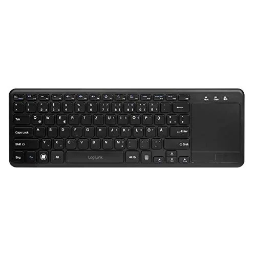 Logilink ID0188 Clavier sans fil avec touchpad 2,4 GHz QWERTZ Noir - vue 2