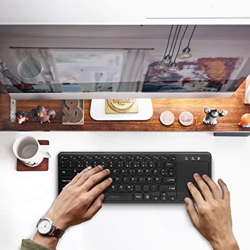 Logilink ID0188 Clavier sans fil avec touchpad 2,4 GHz QWERTZ Noir - vue 6