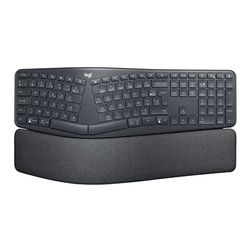 Logitech ERGO K860 Clavier sans fil AZERTY ergonomique avec repose-poignets