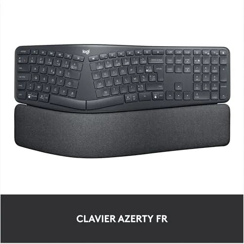 Logitech ERGO K860 Clavier sans fil AZERTY ergonomique avec repose-poignets - vue 2